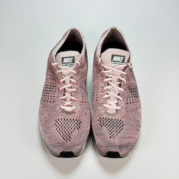 Nike Flyknit Racer Pink Gray Lightweight Running Shoe 526628-604 Men's Size 9.5 - Picture 3 of 11